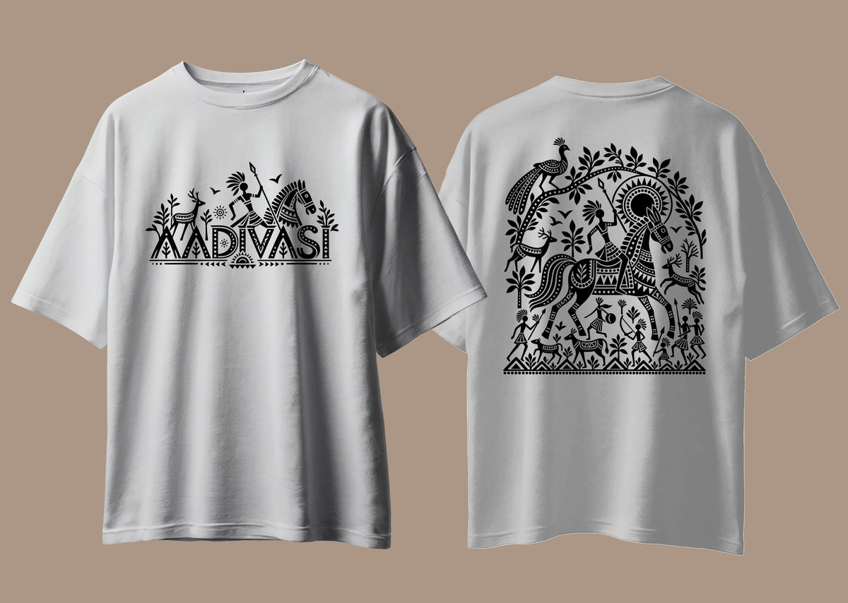 Aadivasi Tribal Heritage Emblem Oversized Standard T-Shirt