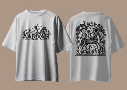 Aadivasi Tribal Heritage Emblem Oversized Standard T-Shirt