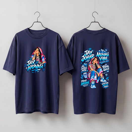Aadivasi Streetwear, bold graffiti typography, Oversized Classic T-Shirt | Tribeo