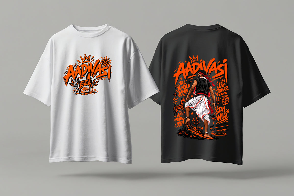 Adivasi Roots Bold Tribal Pride, Oversized Classic T-Shirt | Tribeo