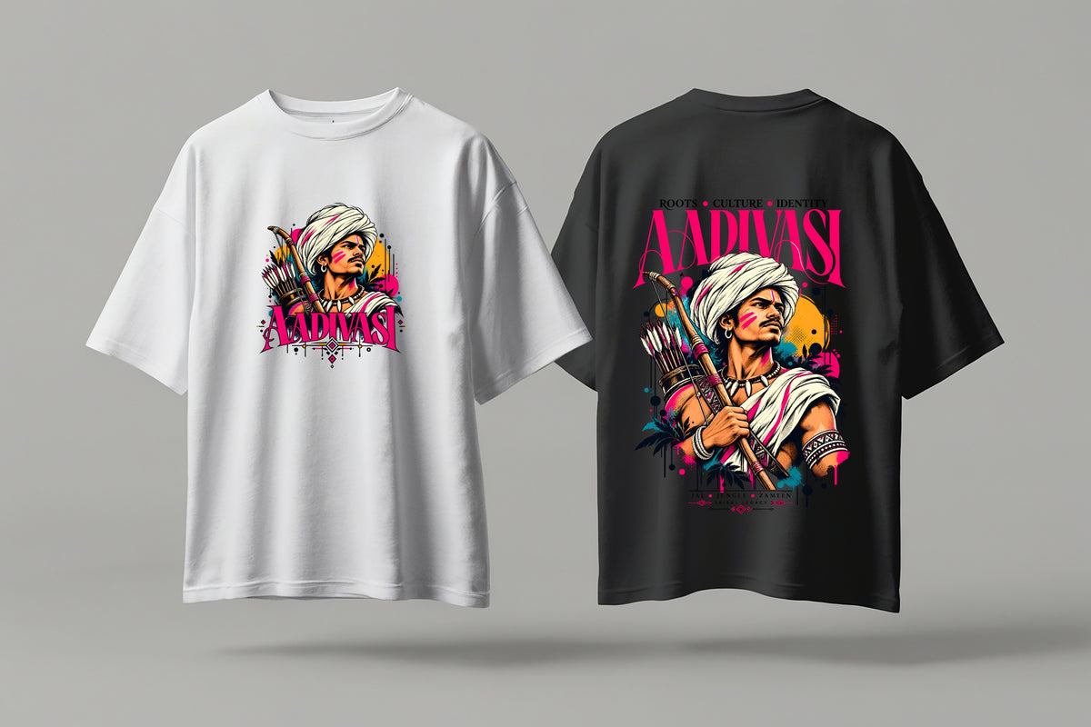 Adivasi Warrior Roots and Legacy, Oversized Classic T-Shirt | Tribeo